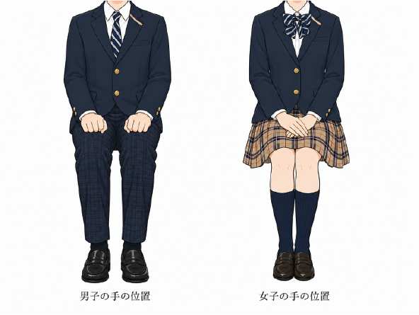 椅子に座った姿勢